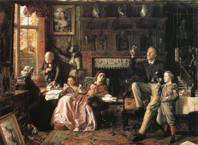 Robert Braithwaite Martineau The Last day in the old home Norge oil painting art